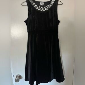 Elegant Black Velvet Dress
